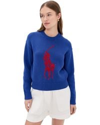 Polo Ralph Lauren - Cotton Long Sleeve Crew Neck Pullover - Lyst
