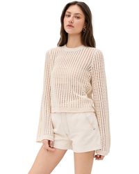 FRAME - The Crochet Bell Sweater - Lyst