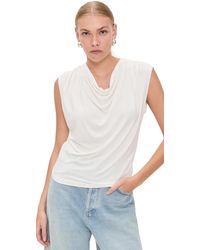 Vince - Sleeveless Draped Cowl Neck Top - Lyst