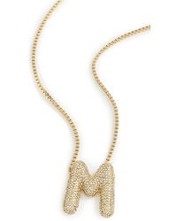 BaubleBar - Pave Bubble Initial Necklace - Lyst
