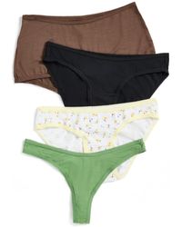 Stripe & Stare - Stripe And Stare X Camille Charriere Knicker Shapes Discovery Box Mix Panties Set Of 4 - Lyst