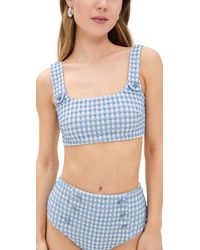 Jonathan Simkhai - Ainsley Button Front Tank Bikini Top - Lyst