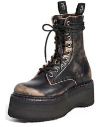 R13 - Double Stacked Lace Up Boots - Lyst
