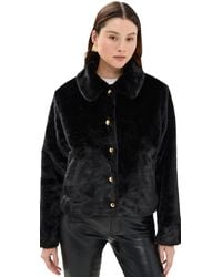 English Factory - Faux Fur Collared Jacket - Lyst