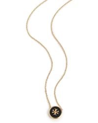 Tory Burch - Kira Enamel Pendant Necklace - Lyst