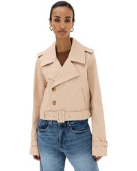 GOOD AMERICAN - Chino Crop Trench Coat - Lyst