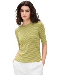 Vince - Striped Elbow Sleeve Crew Tee - Lyst