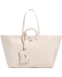 A.P.C. - A. P.C. Le Drummer Toile Tote Bag - Lyst