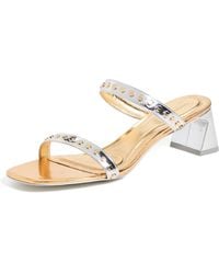 Jonathan Simkhai - Rivet Mid Heel Sandals - Lyst