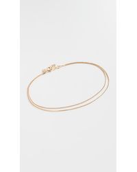 EF Collection 14k Double Strand Liquid Gold Anklet - Metallic