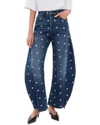 A.W.A.K.E. MODE - A. W.A. K.E. Mode Studded Jeans With Side Inserts - Lyst
