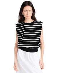 Endless Rose - Stripe Sleeveless Pleated Knit Top - Lyst
