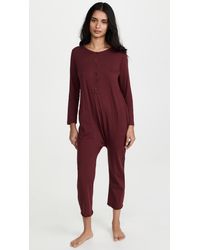 The Great The Long Sleeve Sleeper Jumpsuit - Red