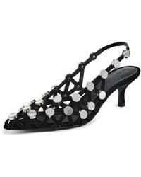 The Attico - Grid Slingback Pumps 50Mm - Lyst