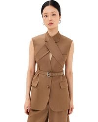 Monse - Sleeveless Criss Cross Jacket - Lyst