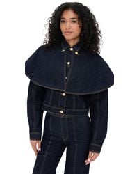 Ulla Johnson - The Agata Denim Cape Jacket - Lyst