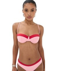 STAUD - Jo Balconette Bikini Top - Lyst