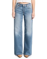 RE/DONE - Mid Rise Wide Leg Jeans - Lyst