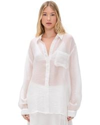 Simonett - Textured Translucent Blouse - Lyst