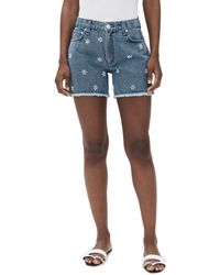 Rag & Bone - Aspen Embellished Denim Shorts - Lyst