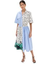 Stella Jean - Dress In Double Print - Lyst