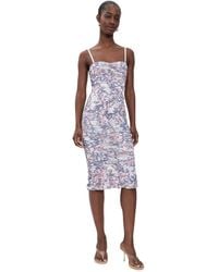 Red Rose Hook Rack L'Agence Caprice Strapless Midi Dress in Red | Lyst