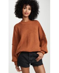 Free People Easy Street Tunic Sweater - Brown