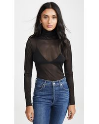 Hanky Panky Turtleneck Long Sleeve Bodysuit - Black