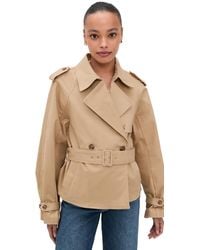 GOOD AMERICAN - Cropped Trench Jacket - Lyst