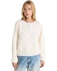 Stateside - Quilted Oversized Henley Pullover - Lyst