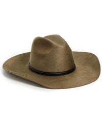 Janessa Leone - Nash Stiffened Wool Fedora - Lyst