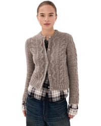 Acne Studios - Yak Cotton Flannel Cardigan - Lyst