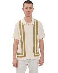 NN07 - Ares Knit Button Down Polo - Lyst