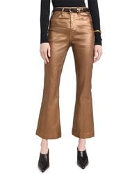 Veronica Beard - Carson Ankle Flare Metallic Jeans - Lyst