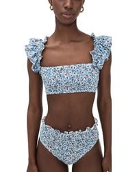 Sea - Whitney Flutter Sleeve Bikini Top - Lyst