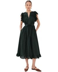 Ulla Johnson - Olga Flutter Sleeve Midi Dress - Lyst