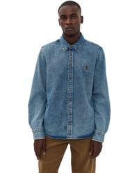 Ami Paris - Used Light Denim Jacket - Lyst
