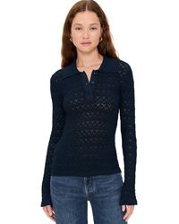 Sea - Ruby Knit Long Sleeve Polo - Lyst