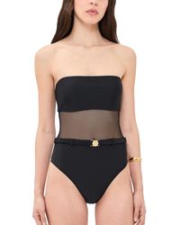 L'Agence - Tory Mesh One Piece - Lyst