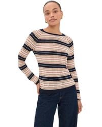 Rag & Bone - Teresa Silk Blend Stripe Crew Pullover - Lyst