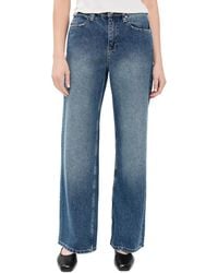 Free People - Tinsley Baggy High Rise Straight Jeans - Lyst