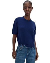 Theory - Crop Cashmere Tee - Lyst