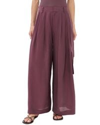 Tibi - Silk Voile Cargo Triple Pleat Pants - Lyst