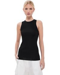Tibi - Feather Weight Ribbed Cut Out Tank - Lyst