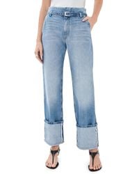 Brandon Maxwell - The Alexa Cuffed Jean With Combo Waistband - Lyst