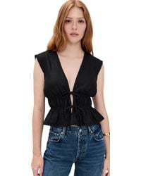 Wayf - Clara Short Sleeve Top - Lyst