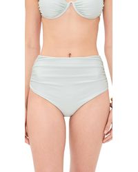 Jonathan Simkhai - Teya High Waisted Ruched Bikini Bottoms - Lyst