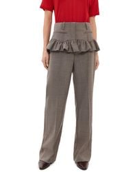 Ganni - Wool Blend Melange Suiting Skirt Pants - Lyst