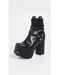 R13 Ankle Harness Platform Boots - Black