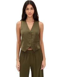 Le Bos - Simone Satin Vest - Lyst